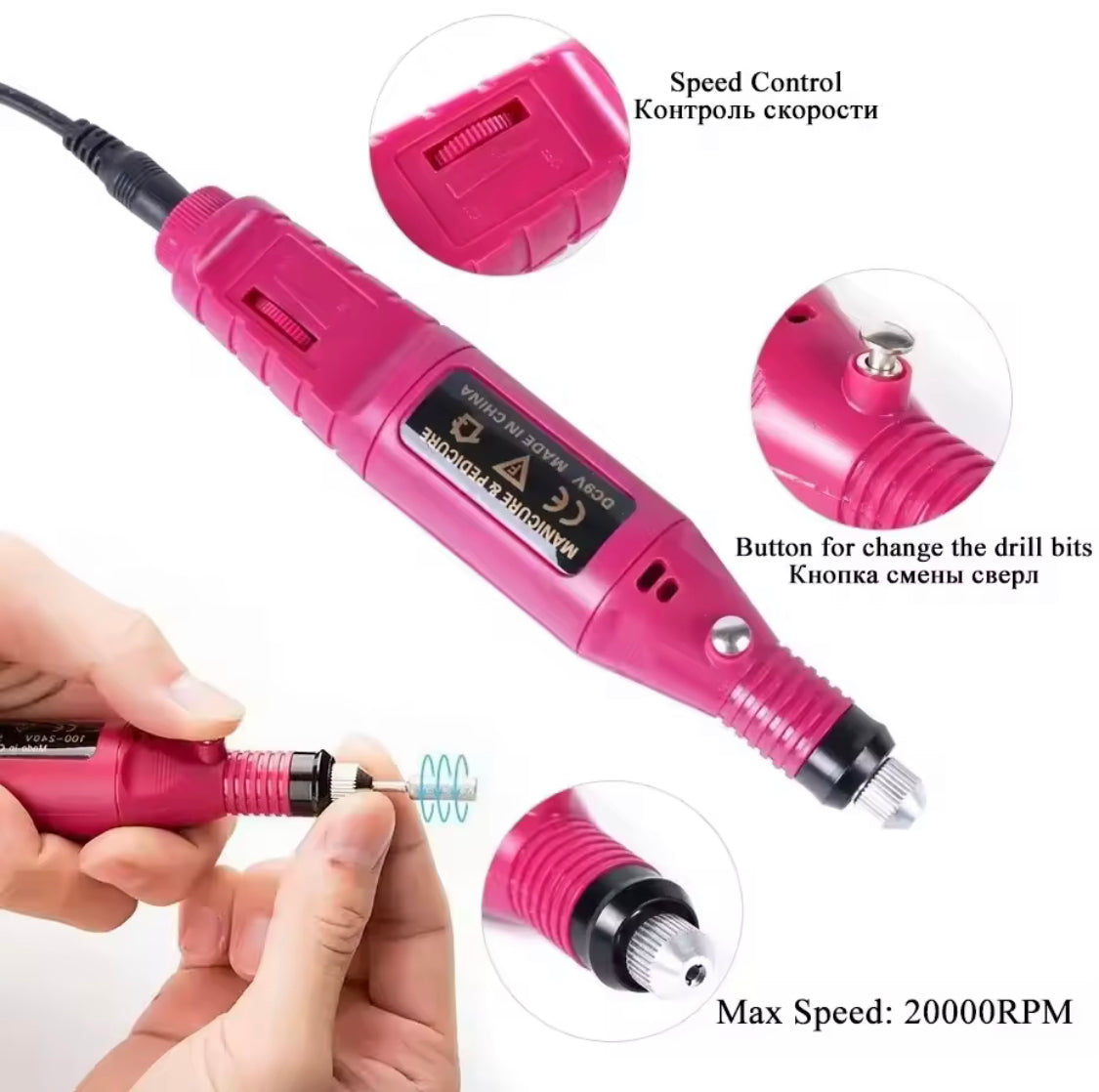 Electrical Nail Manicure Kit, 6 in 1 Nails Tool Kit, Nails Filer Kit, Multifunctional Nails Manicure Pedicure Tools Kit, Nails Acrylic Filer Tool Electrical Nail Manicure Kit, 6 in 1 Nails Tool Kit, Nails Filer Kit, Multifunctional Nails Manicure Pedicure Tools Kit, Nails Acrylic Filer Tool
